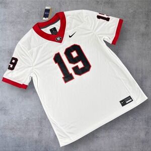 NEW Georgia Bulldogs Jersey Mens M White Bowers #19 Football Nike NCAA College